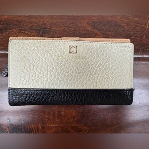 Kate Spade Black and White Wallet, One size, full size wallet with id window